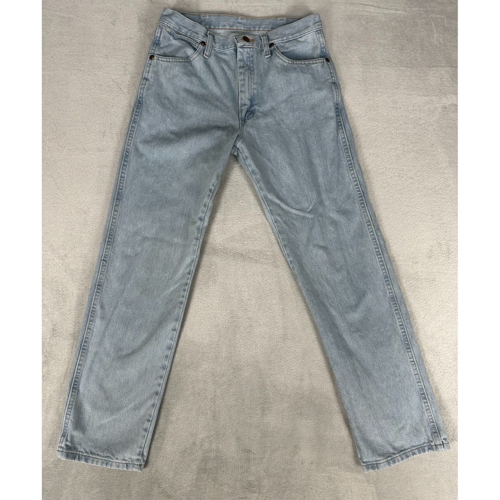 Wrangler Cowboy Cut Jeans Mens 30x32 Blue Light Wash Regular Fit Denim 1013MWZGH